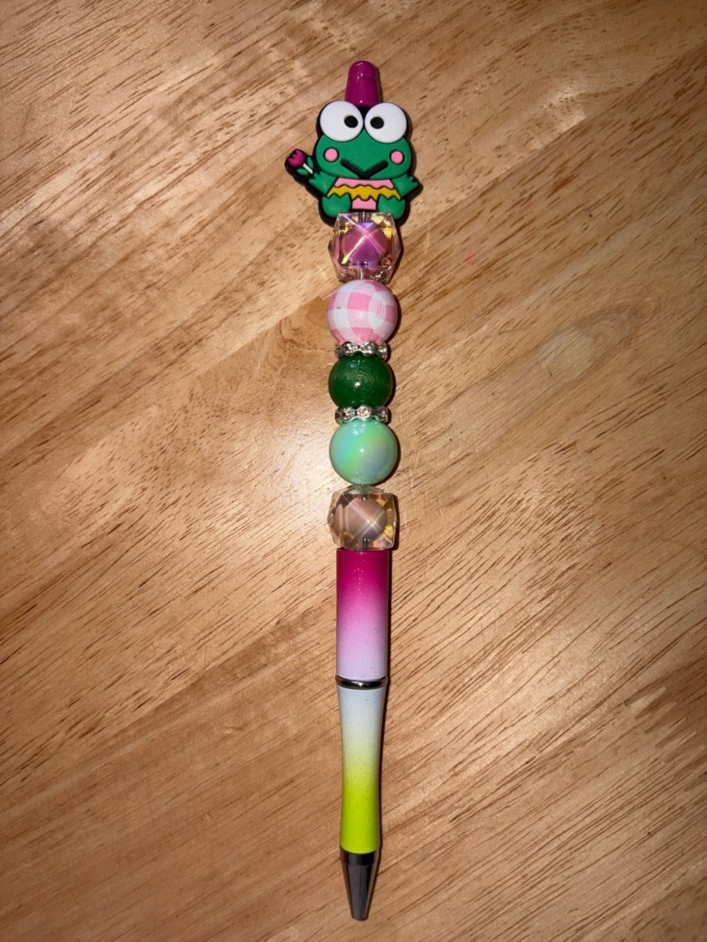 Keroppi Beaded Pen  - Multicolor
